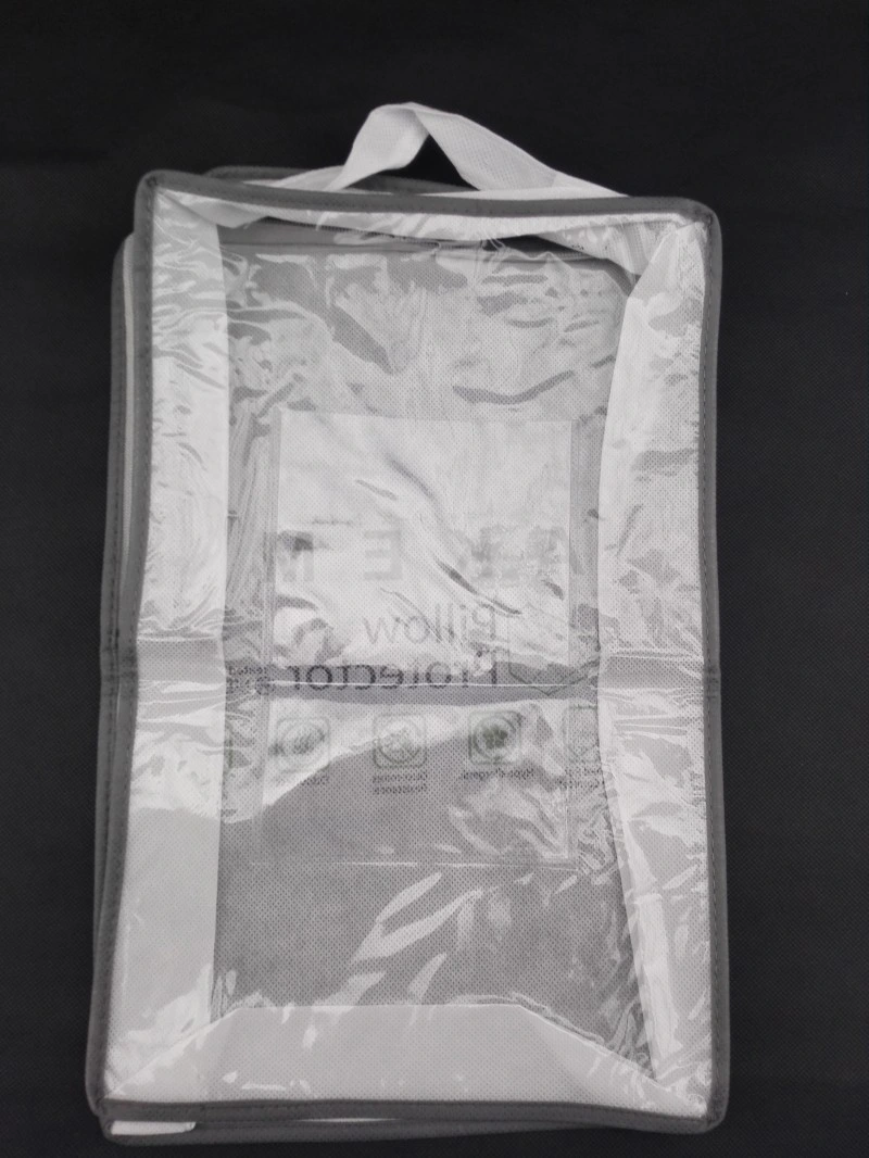 Household Textile Button Zipper Transparent PVC Bag, for Packaging