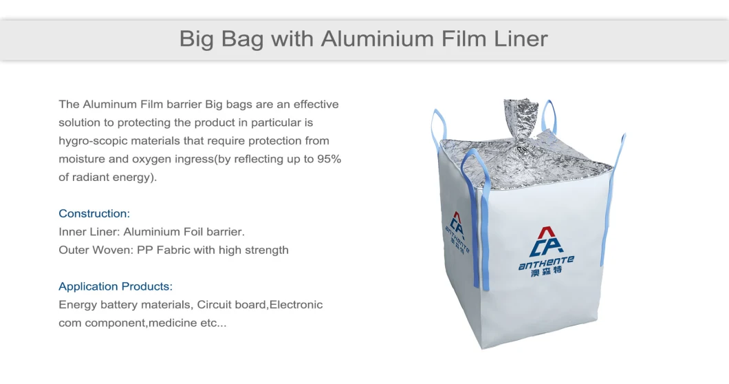 FIBC / PP Woven Big Bag / Bulk Bag / Jumbo Bag / Ton Bag / Q Bag for Food and Chemical Industry