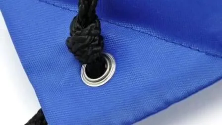 Mochila escolar de tecido de poliéster reciclado personalizado 210d promocional com cordão para academia