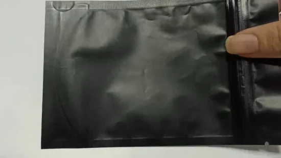 Bolsa de Mylar transparente de um lado preto por atacado preço barato